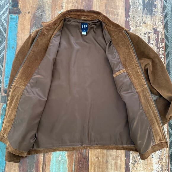 VINTAGE GAP Suede Jacket Size Small Medium - Picture 8 of 12